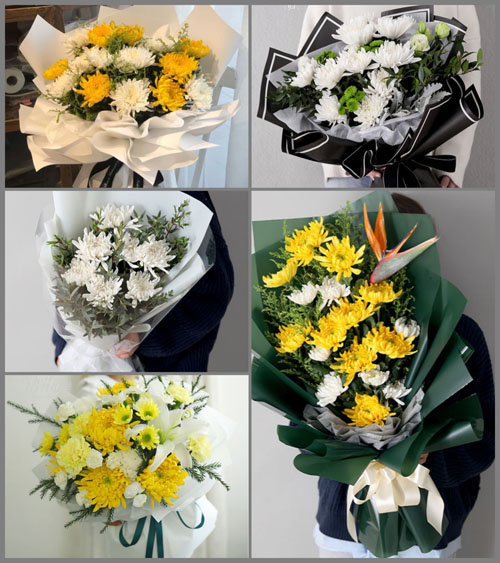 江苏泰州靖江市城南办事处火炬村白事花束代送